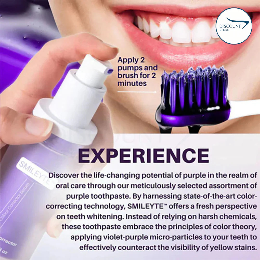 Hismile V34 Colour Corrector + Teeth Whitening Powder By Glutanutrix Teeth Whitening Powder By Glutanutrix